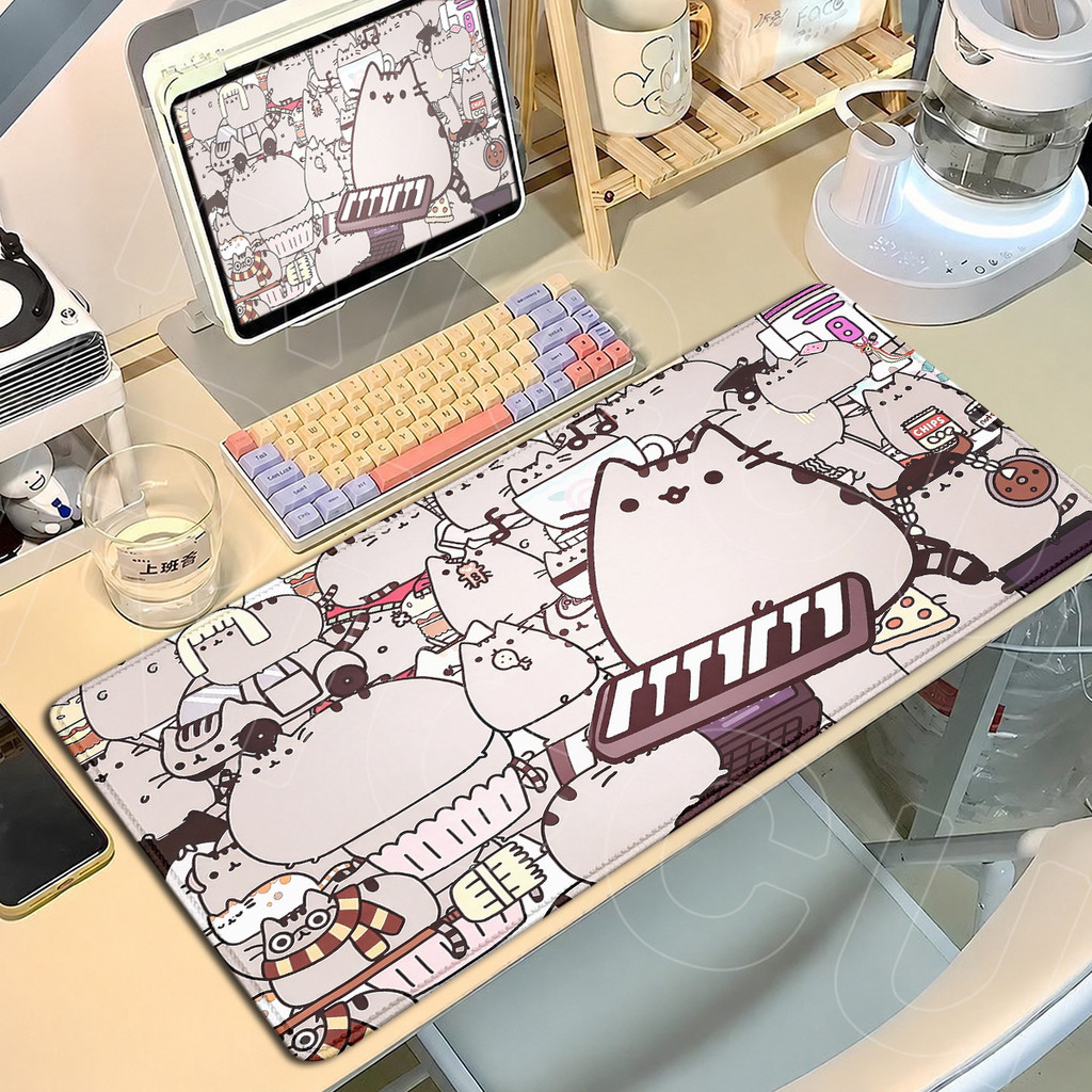Computador E-sport Gamer Desktop Tapete PC Acessórios De Borracha Bonito P-pusheens-S Impressão HD Mouse Pad XXL Noteboo