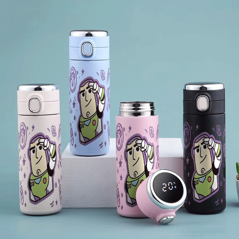 Garrafa Copo Térmica Aço Inoxidável Buzz Lightyear 500ml Com Display De Temperatura , Uso Diário Portátil
