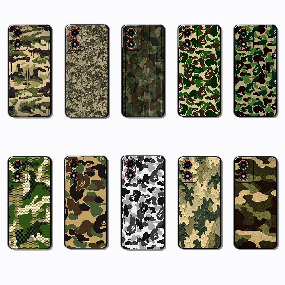 Capa De Telefone Preta Macia E Elegante Para Motorola Moto G04 G04S G05 G15 G35 