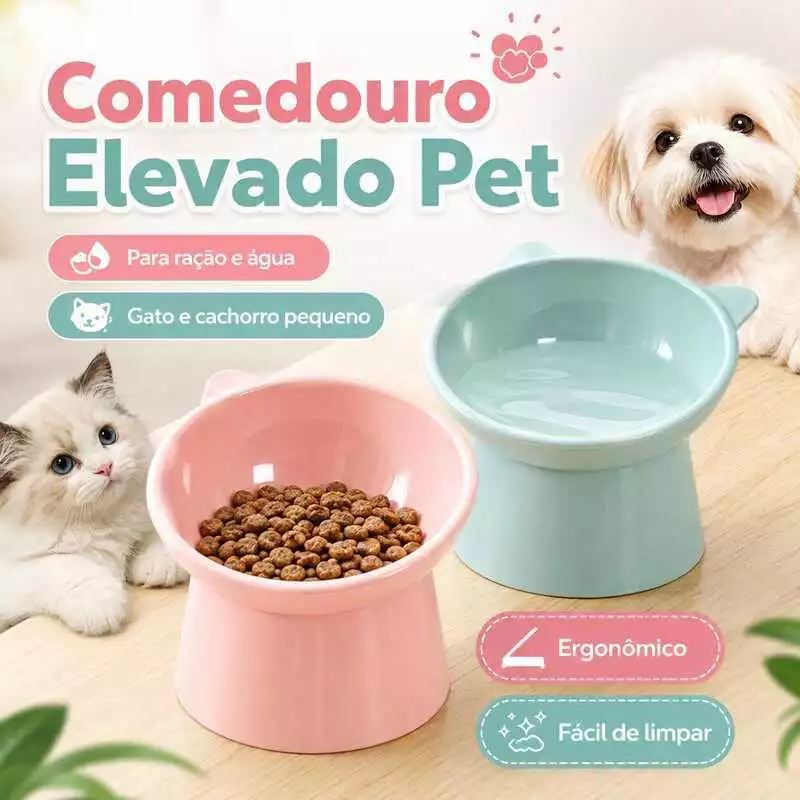 Comedouro Elevado para Pets - 51% OFF! 🐾