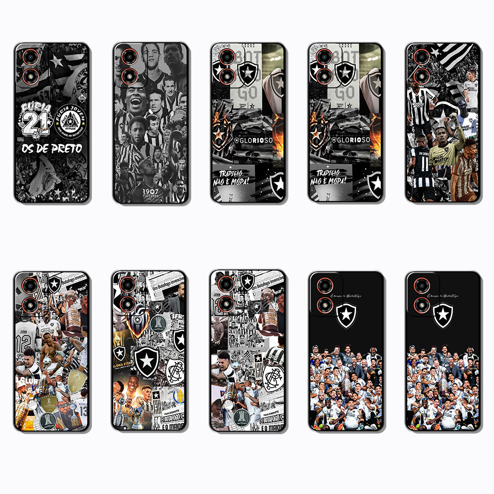 Capa De Telefone Preta Macia E Elegante Para Motorola Moto G04 G04S G05 G15 G35 