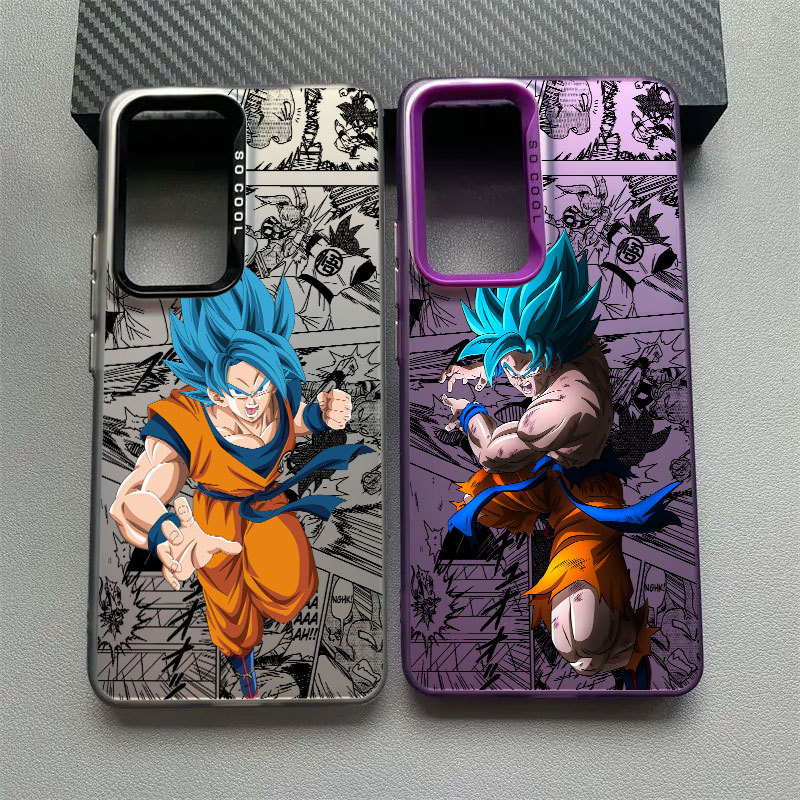 Dragon Ball Z Azul Anime Capa De Telefone Para Samsung A57 A56 5G A37 A36 A27 A17 A07 A54 A55 A35 A34 A32 A52 A53 A16 A2