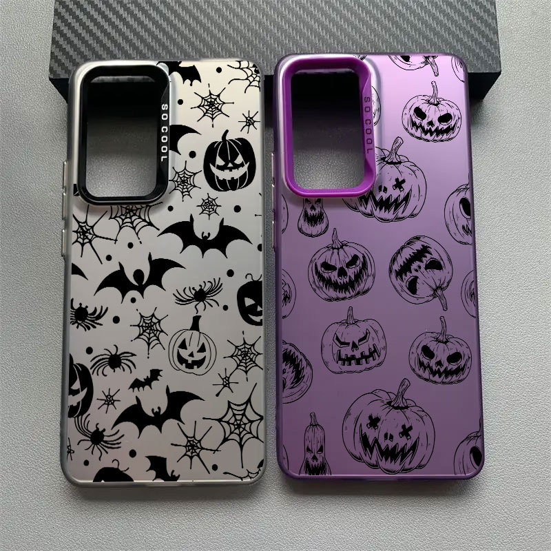 Capa De Telefone De Arte De Terror Preta De Halloween Para Samsung A57 A56 5G A37 A36 A27 A17 A07 A54 A55 A35 A34 A32 A5