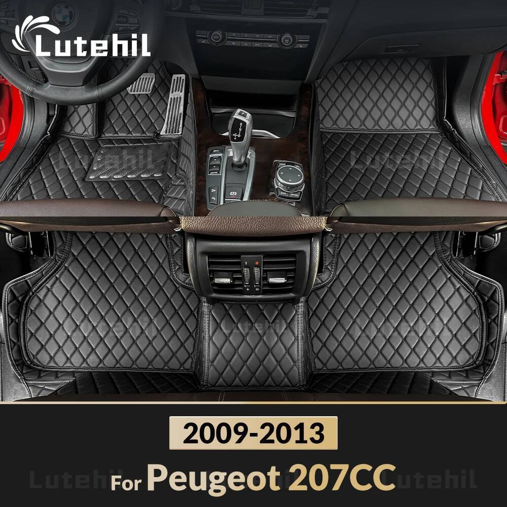 Tapetes De Carro Para Peugeot 207CC 2009 2010 2011 2012 2013 Almofadas De Pé Automático Capa De Tapete De Automóvel Aces