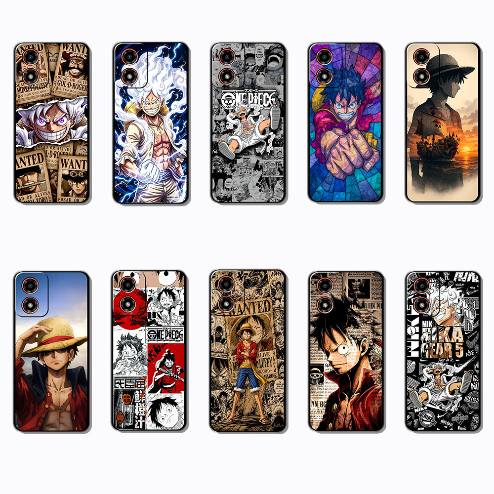 Capa De Telefone Preta Macia E Elegante Para Motorola Moto G04 G04S G05 G15 G35 