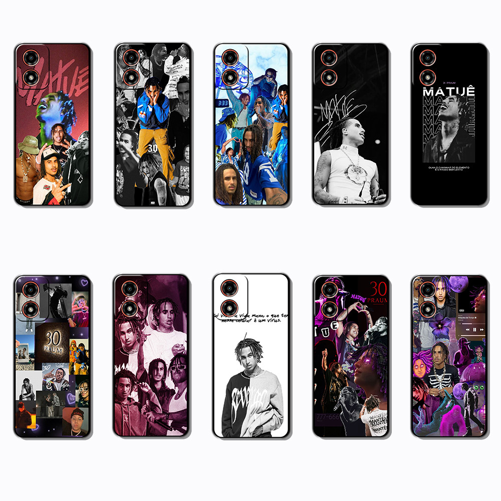 Capa De Telefone Preta Macia E Elegante Para Motorola Moto G04 G04S G05 G15 G35 