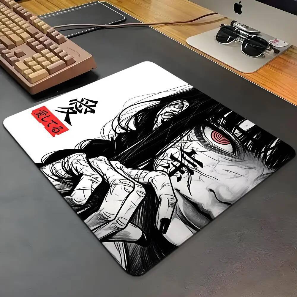 Arte Makima Comic Preto E Branco Mouse Pad Escuro Menina Gamer Acessórios De Computador Personagem Chinês Amor Teclado