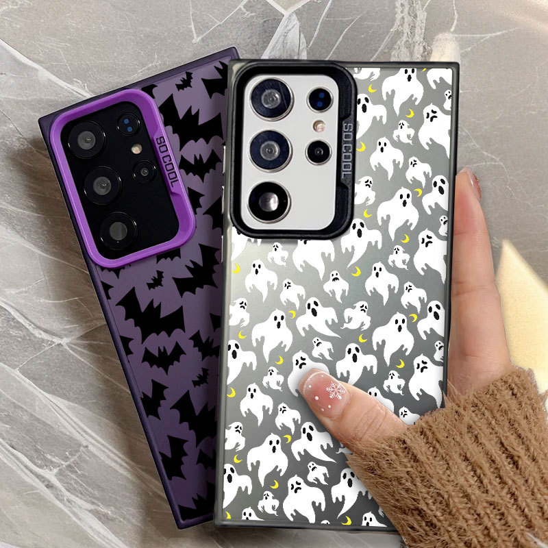 Capa De Telefone De Luxo Ghost Bat Halloween Para Samsung S26 Ultra S25 FE S23 S24 A57 A37 5G S22 S21 S20 S26EDGE 5G S25
