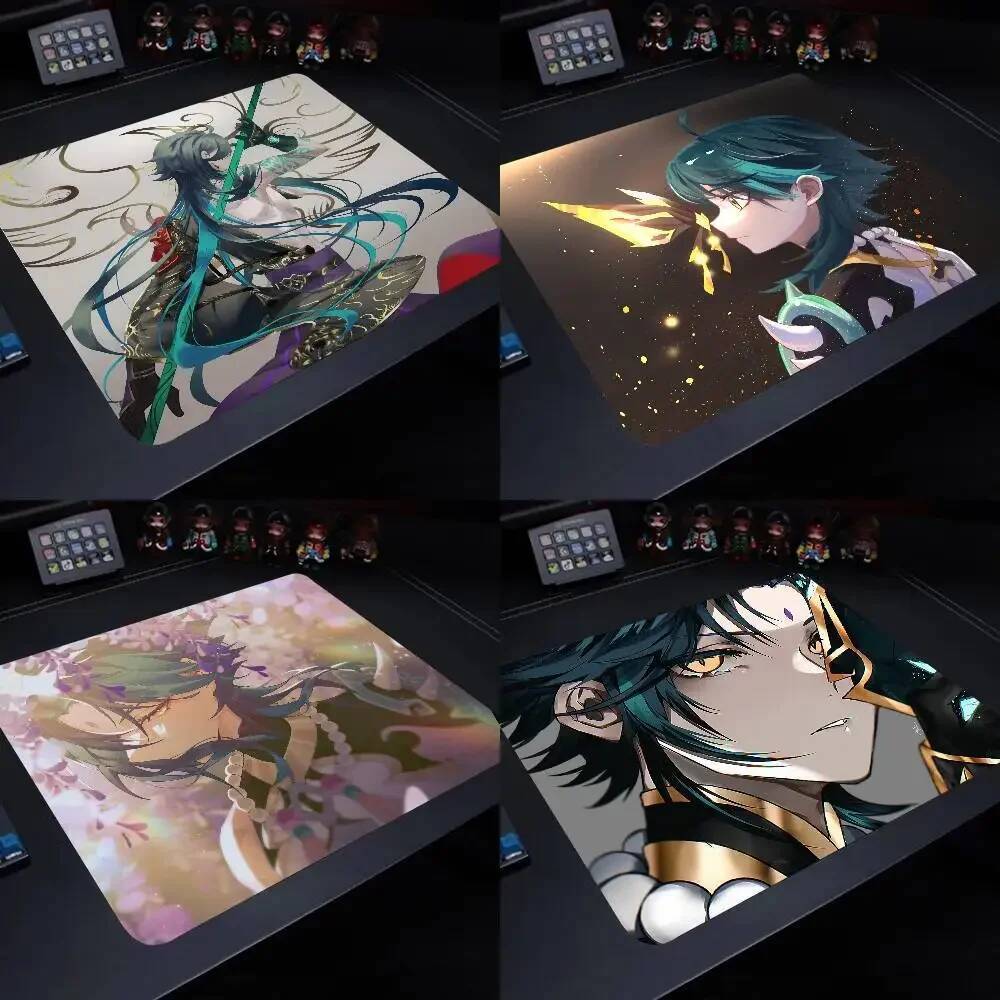 Xiao Genshin Impacto Mouse Pad 22X18 Quadrado Acessórios De Computador Tapetes De Mesa De Jogo De Escritório Borracha An