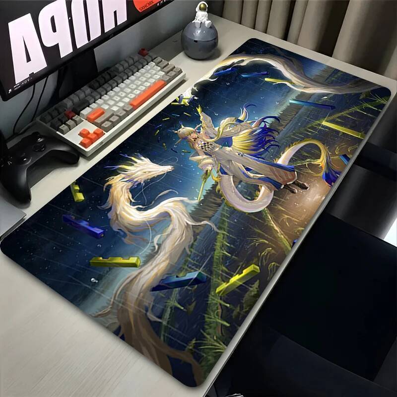 Mouse Pad Anime Jogos Computador Gamer Arknights Shu Tapete De Mesa Kawaii Dragão Menina Mousepad Acessórios Para PC Tec