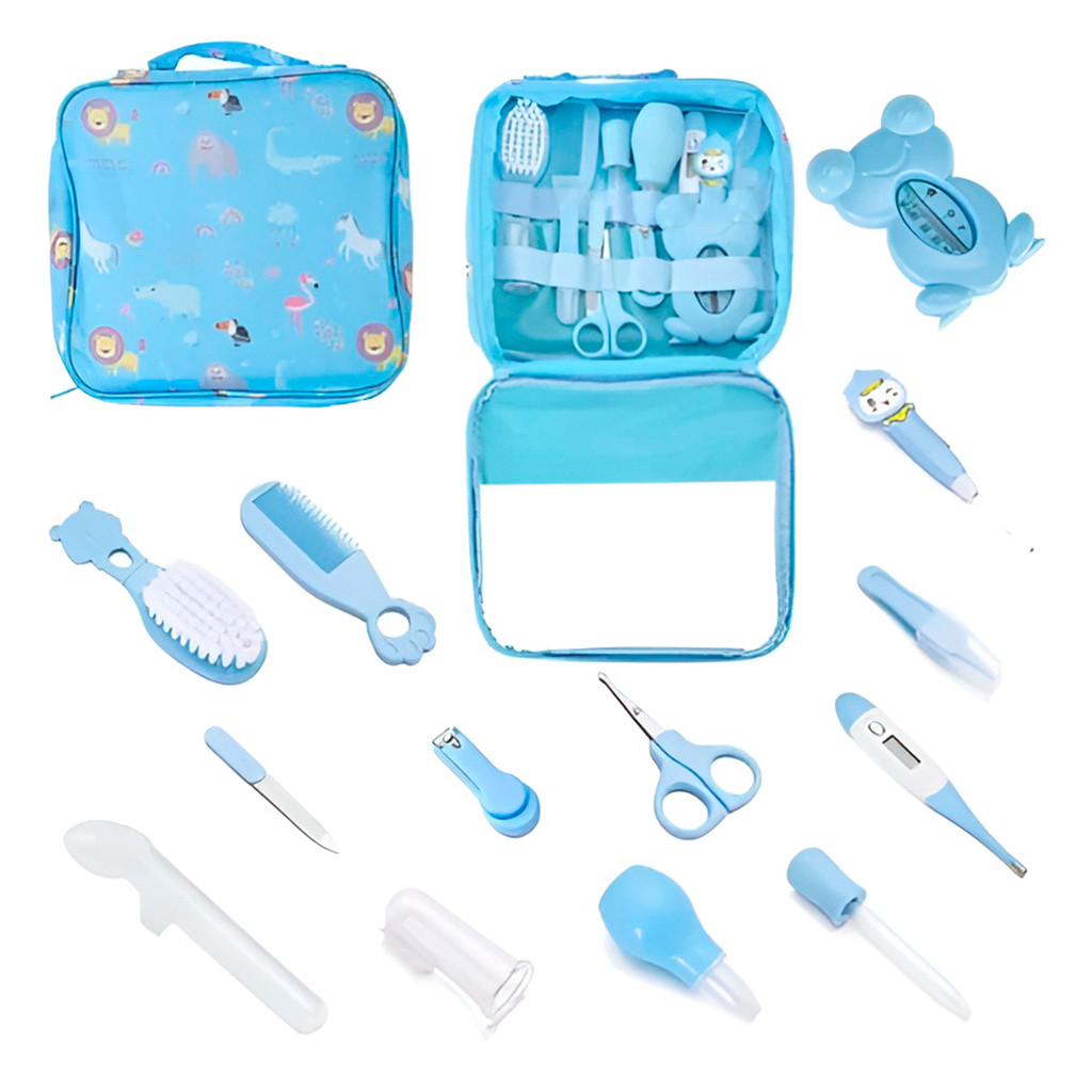 Kit Higiene Cuidados Bebê Bolsa Acessórios Lixa Termômetro
