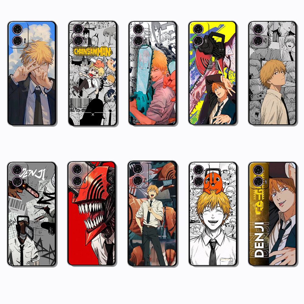 Moda Macio Preto Caso De Telefone Para Motorola Moto G24 G34 G85 G45 S50NEO E15 