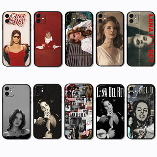 Capa De Telefone Preta Macia E Elegante Para iPhone 11 11Pro 17 Air Pro Max Lana del rey caseg