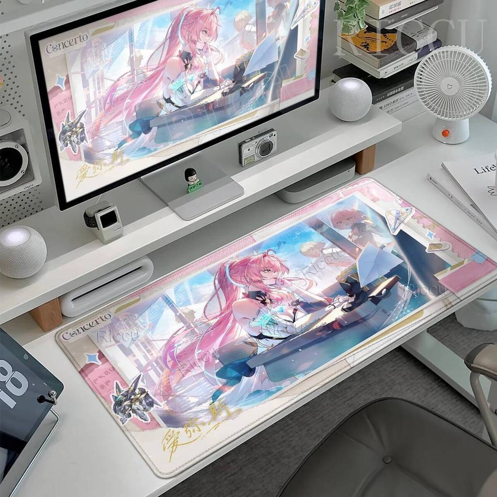 Impressão HD XXL Mouse Pads Jogo Wuthering Ondas Personagem Padrão Tapetes Acessórios De Jogos De Computador Teclado De