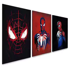 Kit 3 Quadro Decorativo Homem-aranha Filme Super Herói Marvel Universo Vingadores Arte