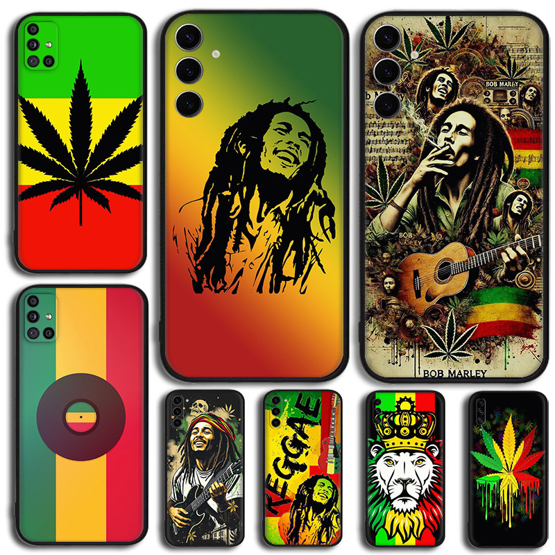 Para Samsung A01 Ue A02 M02 A03S A03 Core 164mm 166mm A04S A04E A04 A05 A05S A06 bob Marley 7Y20 Preto TPU Capa De Telef