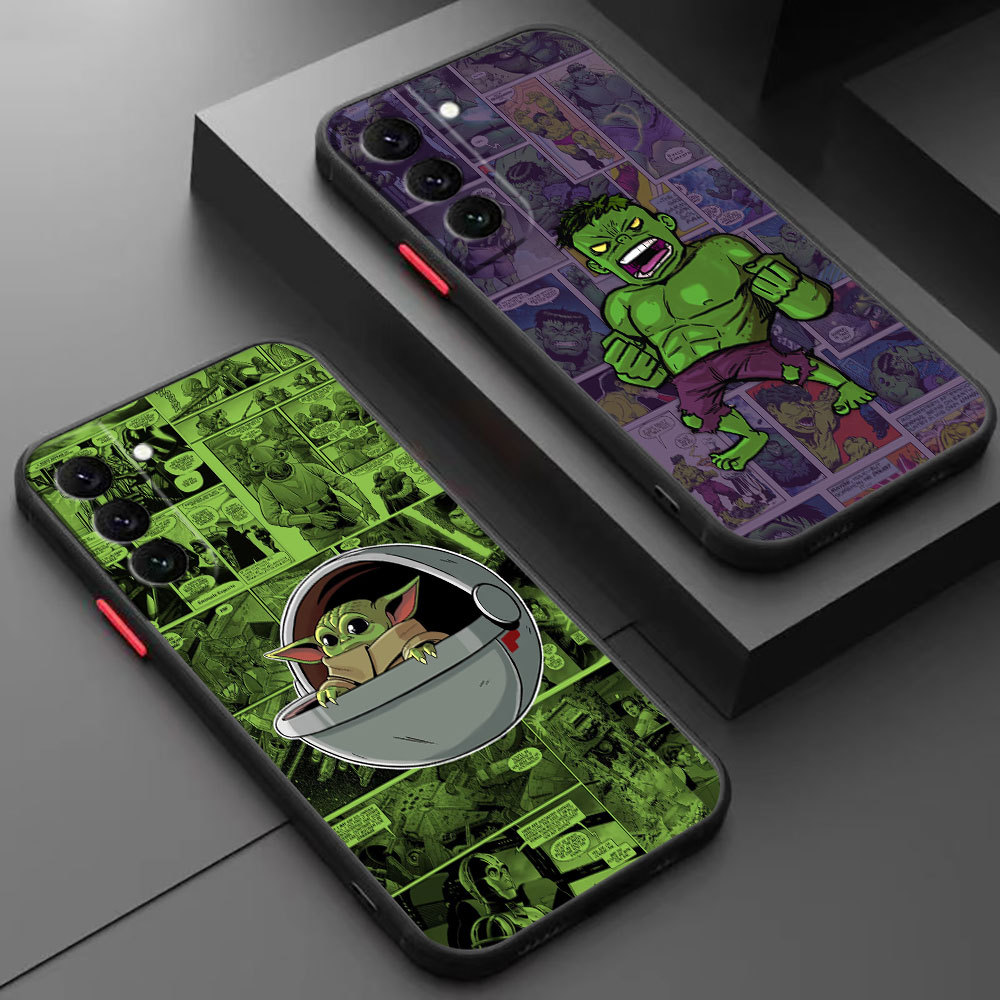 Capa De Telefone Hulk Yoda 081A Para Samsung S22 S25 S20 S21 S23 S24 Plus Ultra FE A33 A17 A34 A42 A52S A53 A54 A55 5G