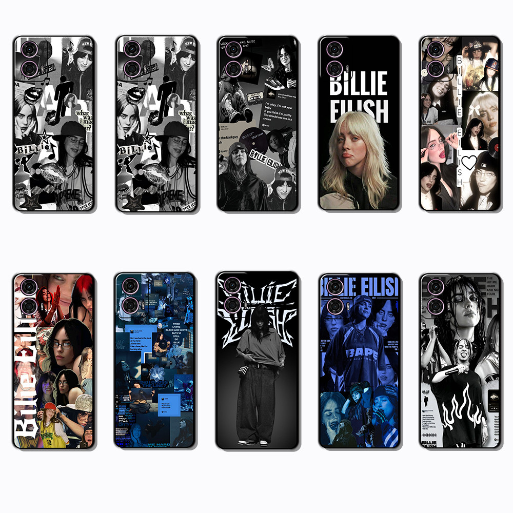 Capa De Telefone Preta Macia E Elegante Para Motorola Moto G24 G34 G85 G45 S50NE
