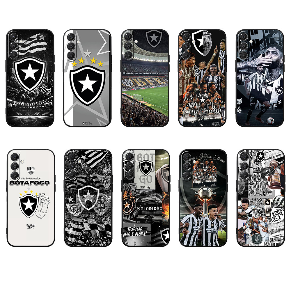 Samsung A55 A35 A24 A25 161mm A15 A05 A05S M55 M15 M35 4G 5G Botafogo Capa De Telefone TPU Preta Macia