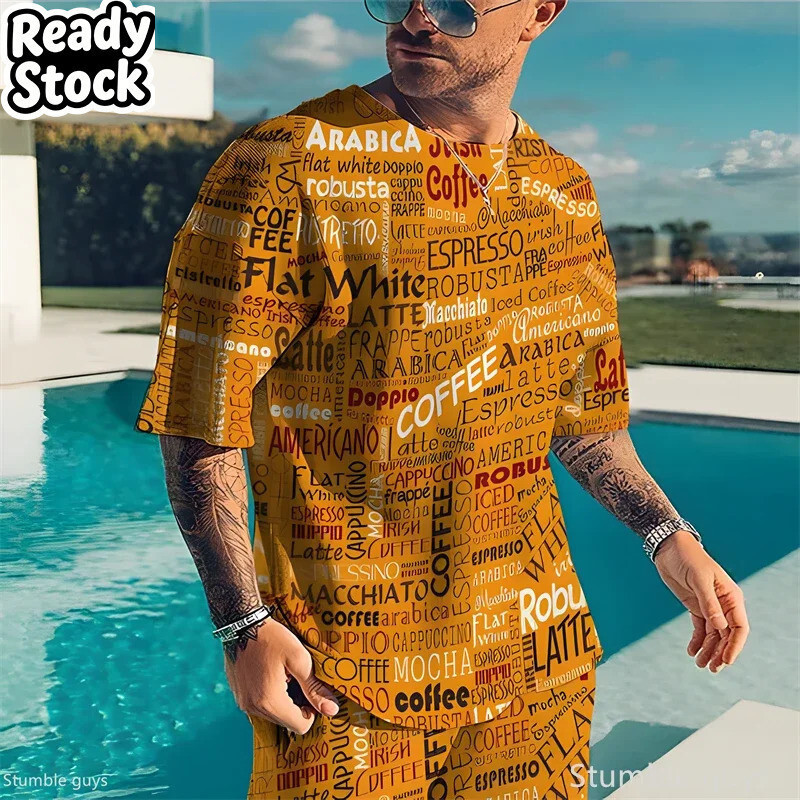 Verão Masculino Tamanho Grande Streetwear Camiseta Retro Gráfico Solto Manga Curta Respirável Leve Oversized Topos