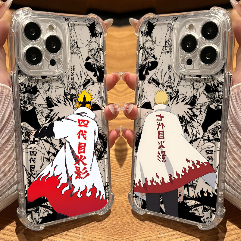 Minato Namikaze Uzumaki Naruto Anime Capa De Silicone Transparente Para iPhone 17Air 17 16e 16 15 14 13 12 11 Pro Max Ai