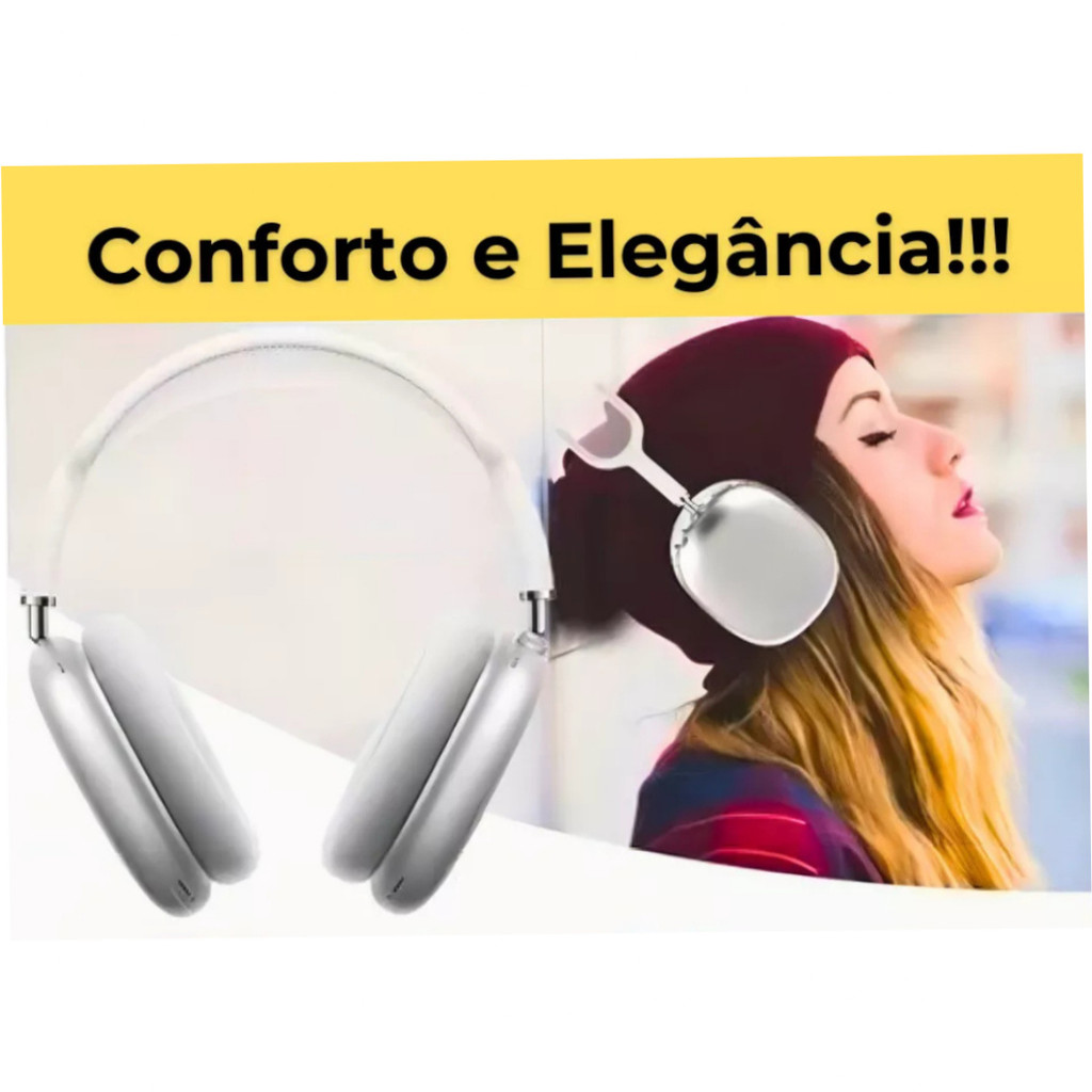 Fone de Ouvido Bluetooth P9 AIR Sem Fio Over Ear com Microfone e Cartão TF