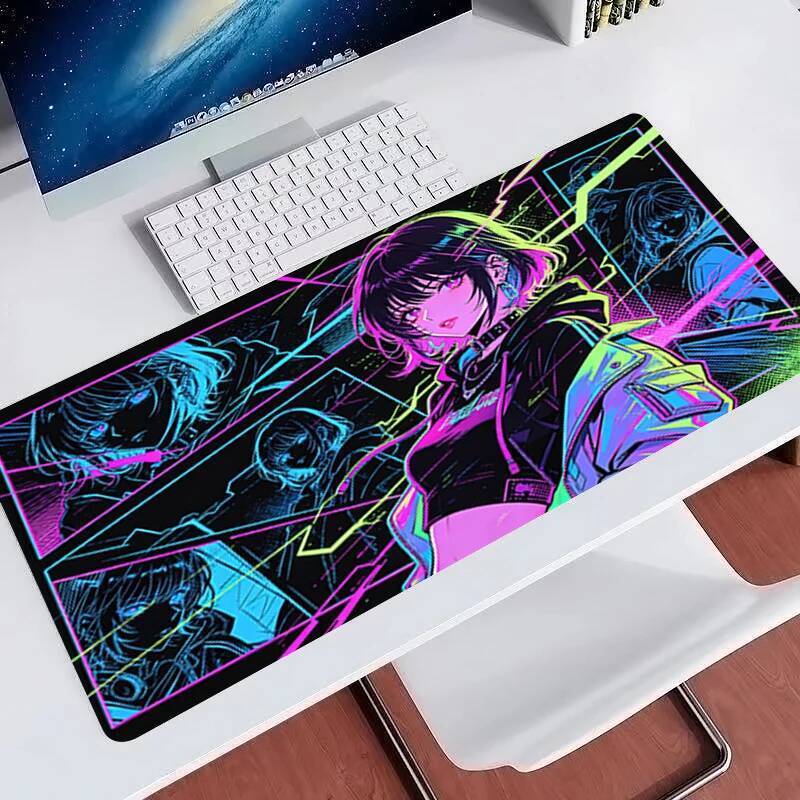 Colorido Anime Grande Mouse Pads E-sports Acessórios De Jogos Tapete De Mesa Do Computador Teclado Legal Punk Personagem