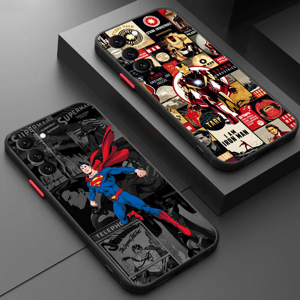 Capa De Telefone Superman Ironman 081A Para Samsung S22 S25 S20 S21 S23 S24 Plus Ultra FE A33 A17 A34 A42 A52S A53 A54 A