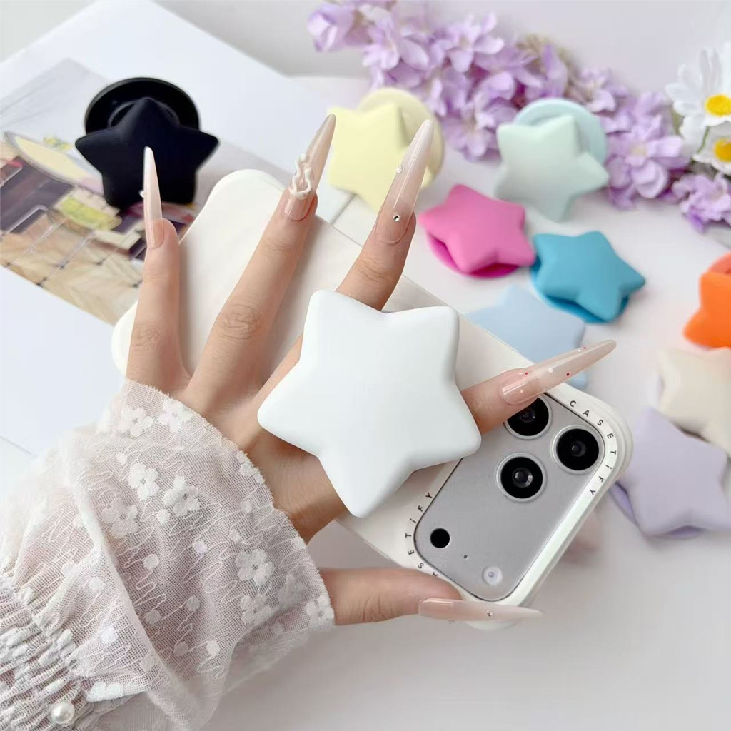 Doce Cor 3D Estrela Silicone Para Magsafe Suporte Magnético Do Telefone Griptok iPhone Samsung Casos Aperto Tok