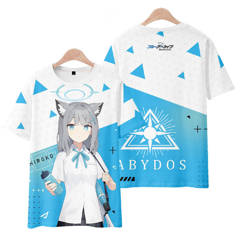 2025 Novo Arquivo Azul Sunaookami Shiroko Camiseta Impressão 3D Crianças Anime Dos Desenhos Animados Camisetas Das Mulhe