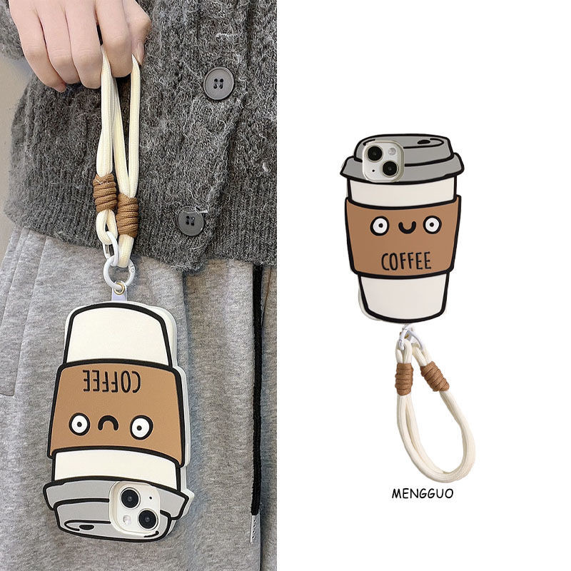 Para iPhone 17 Pro Max 16 15 14 13 Plus 12 11 3D Estereoscópico Dos Desenhos Animados Xícara De Café Caso Telefone Silic em Oferta na Shopee