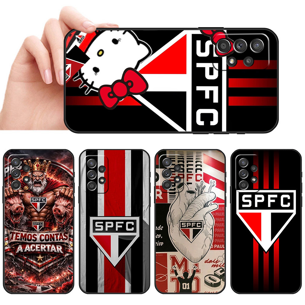 Telefone De silicone Macio À Prova D'água Samsung A50 A50S A52 A52S A53 A54 A55 A70 A71 A72 Grafica Tricolor Capital SP 