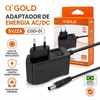Fonte Adaptador Universal A'GOLD 5V 9V 12V 2A Bivolt para Roteador Wi-Fi, Câmera CFTV, Modem e Equipamentos Eletrônicos