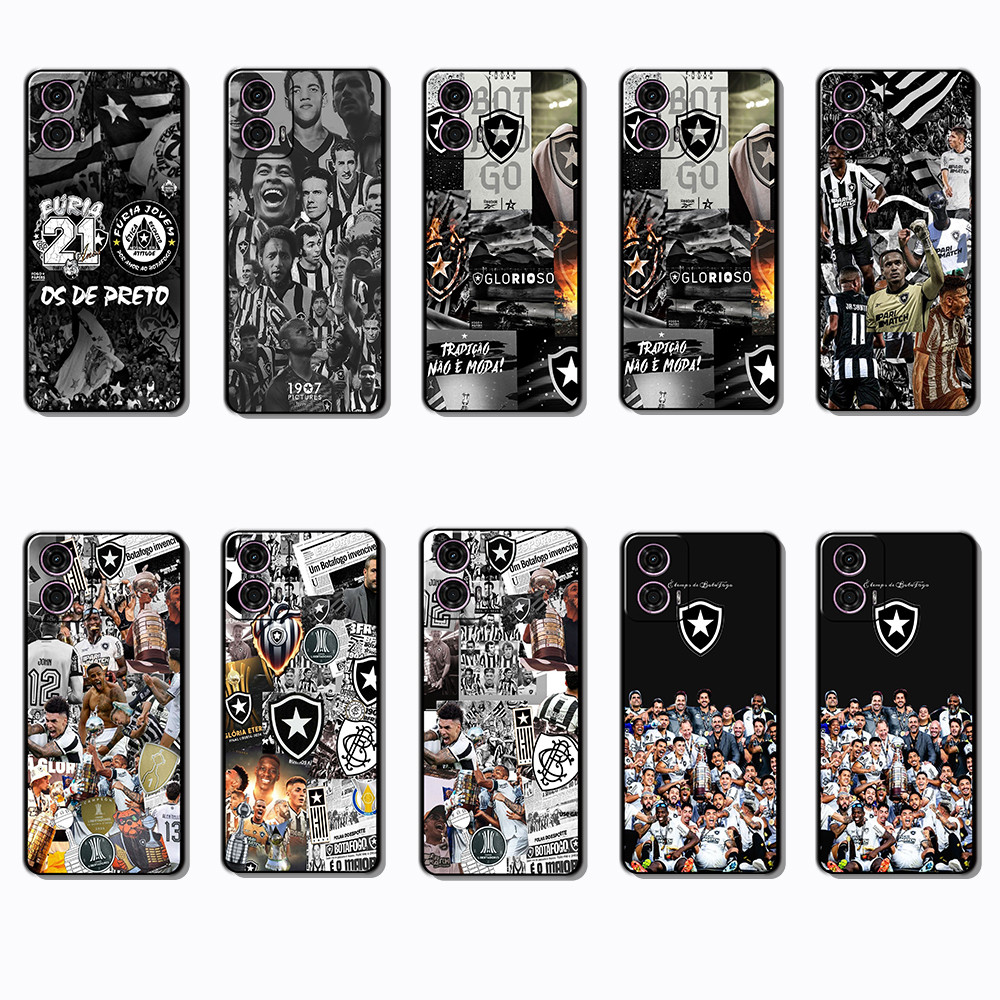 Capa De Telefone Preta Macia E Elegante Para Motorola Moto G24 G34 G85 G45 S50NE