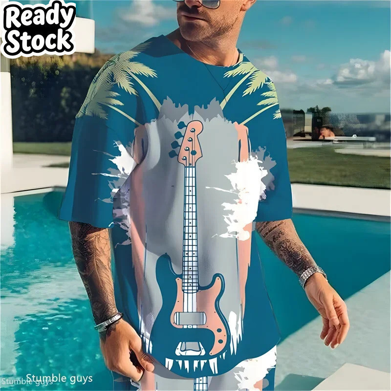 Camiseta Masculina Oversized Streetwear Verão Retro Impressão Solta Manga Curta Respirável Macio Tamanho Grande Esportes