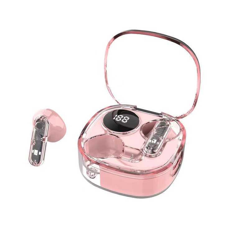 Novo produto caso transparente modelo privado M20 MAX sem fio Bluetooth fone de ouvido Display Digital letreiro TWS esté