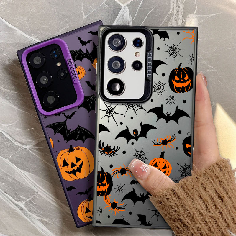 Feliz Halloween Bat Capa De Telefone De Luxo Para Samsung S26 Ultra S25 FE S23 S24 A57 A37 5G S22 S21 S20 S26EDGE 5G S25