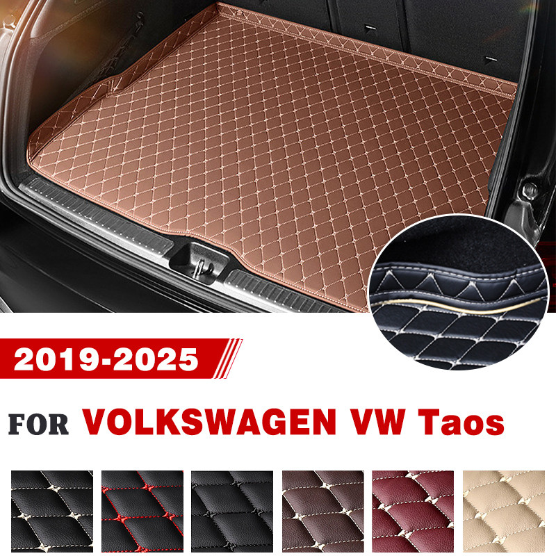 Tapete De Porta-Malas De Carro Para VOLKSWAGEN VW Taos 2025 2024 2023 2022 2021 2020 2019 Acessórios Personalizados Deco