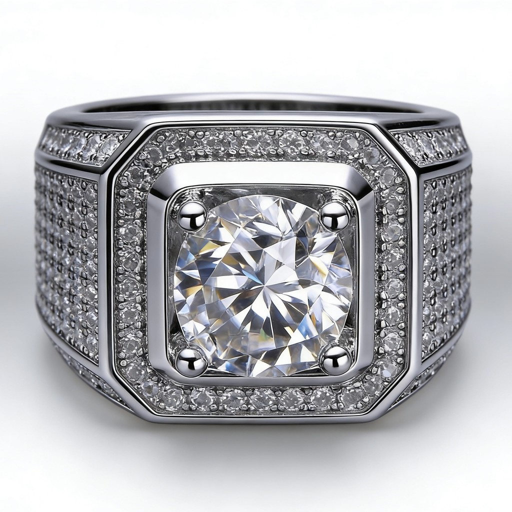 R RUBY Venda quente Anel de moda europeia americana novo estilo dominador anel de diamante masculino cheio de diamante M