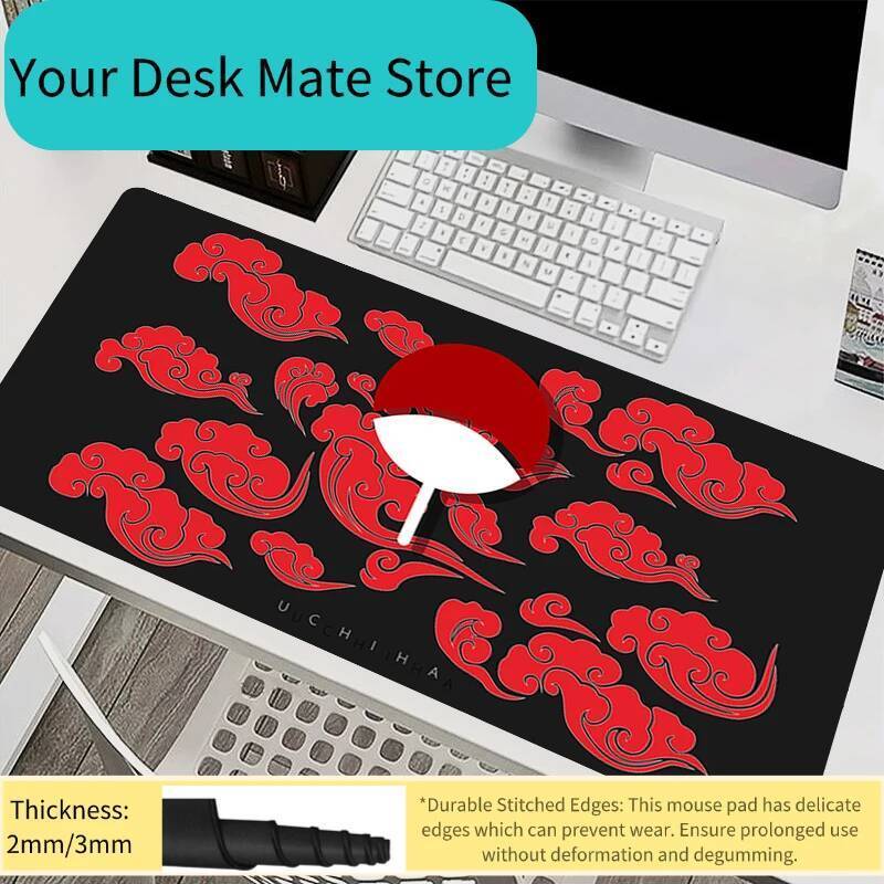 Mousepad Portátil Mouse Pad Acessórios De Escritório Teclado De Computador Tapete De Copo De Borracha Madara Uchiha Maci