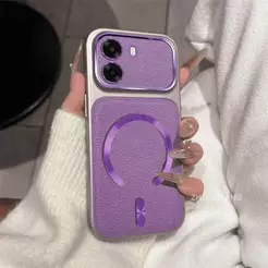 Capa Para OPPO A6X 4G A6X 5G Novo material De Couro De Janela Grande De Telefone Com Sucção Magnética Cor Estética desig