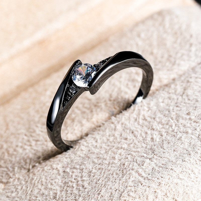 Viviane novo estilo versão coreana único anel de diamante clássico feminino anel de diamante anel de casamento anel de d
