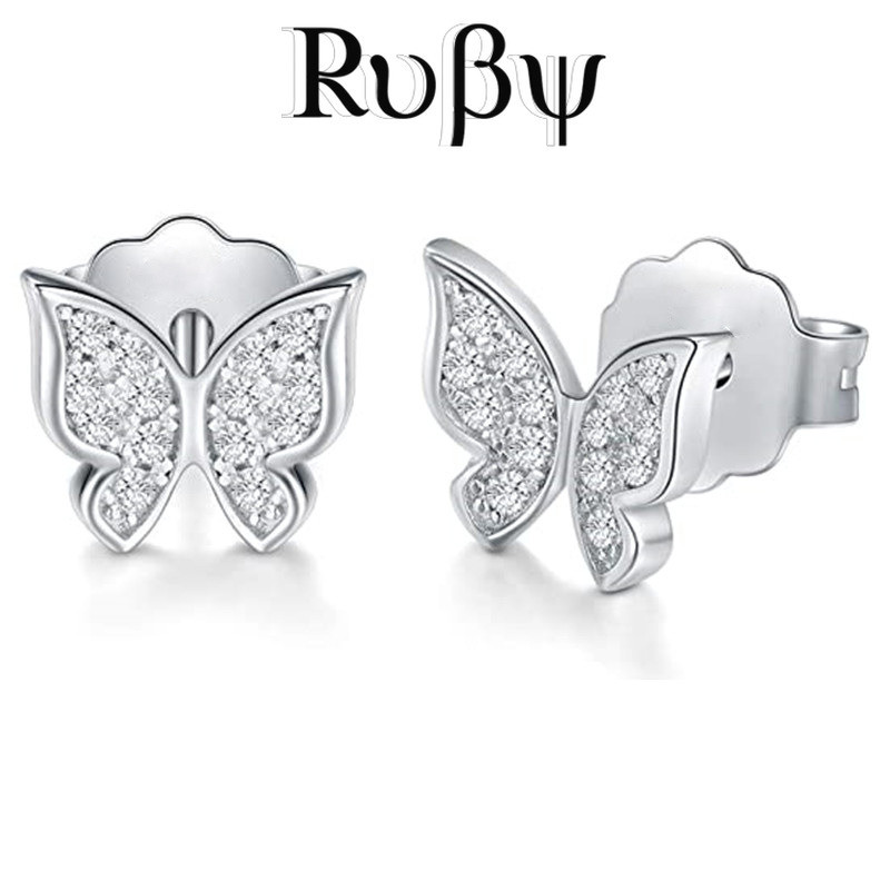 Ruby ** Novo estilo brincos estilo coreano diamante senhoras borboleta brincos pequenos brincos frescos 2026 novo estilo