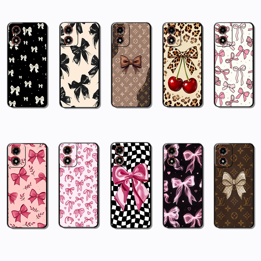 Capa De Telefone Preta Macia E Elegante Para Motorola Moto G04 G04S G05 G15 G35 