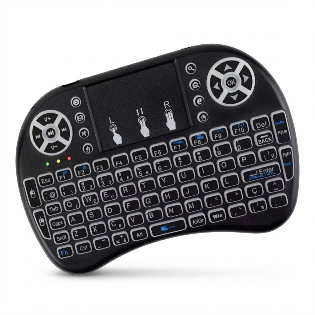 Mini Teclado Touchpad Wireless RGB Receptor Bluetooth
