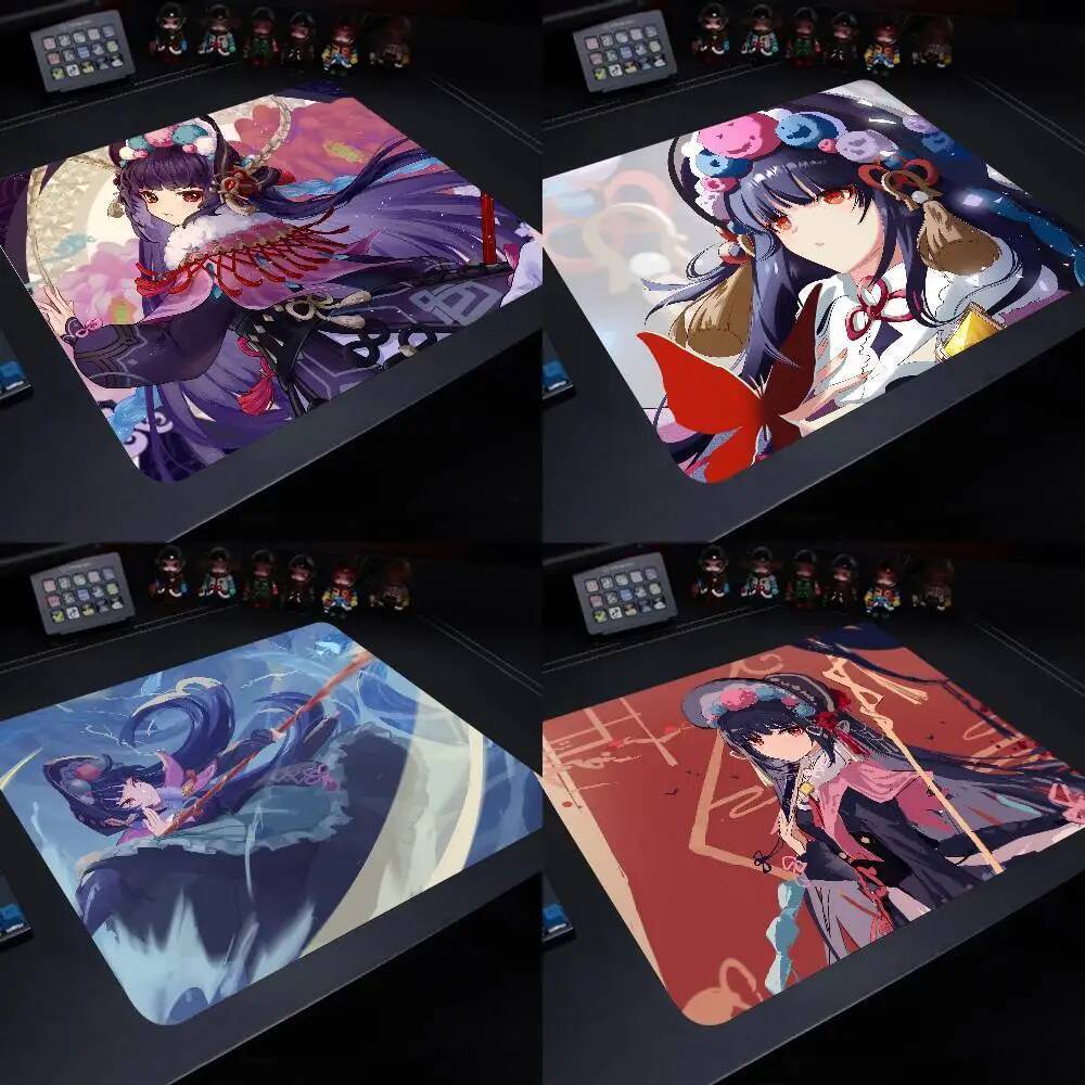Yun Jin Genshin Impacto Mouse Pad 22X18 Quadrado Acessórios De Computador Tapetes De Mesa De Jogo De Escritório Borracha