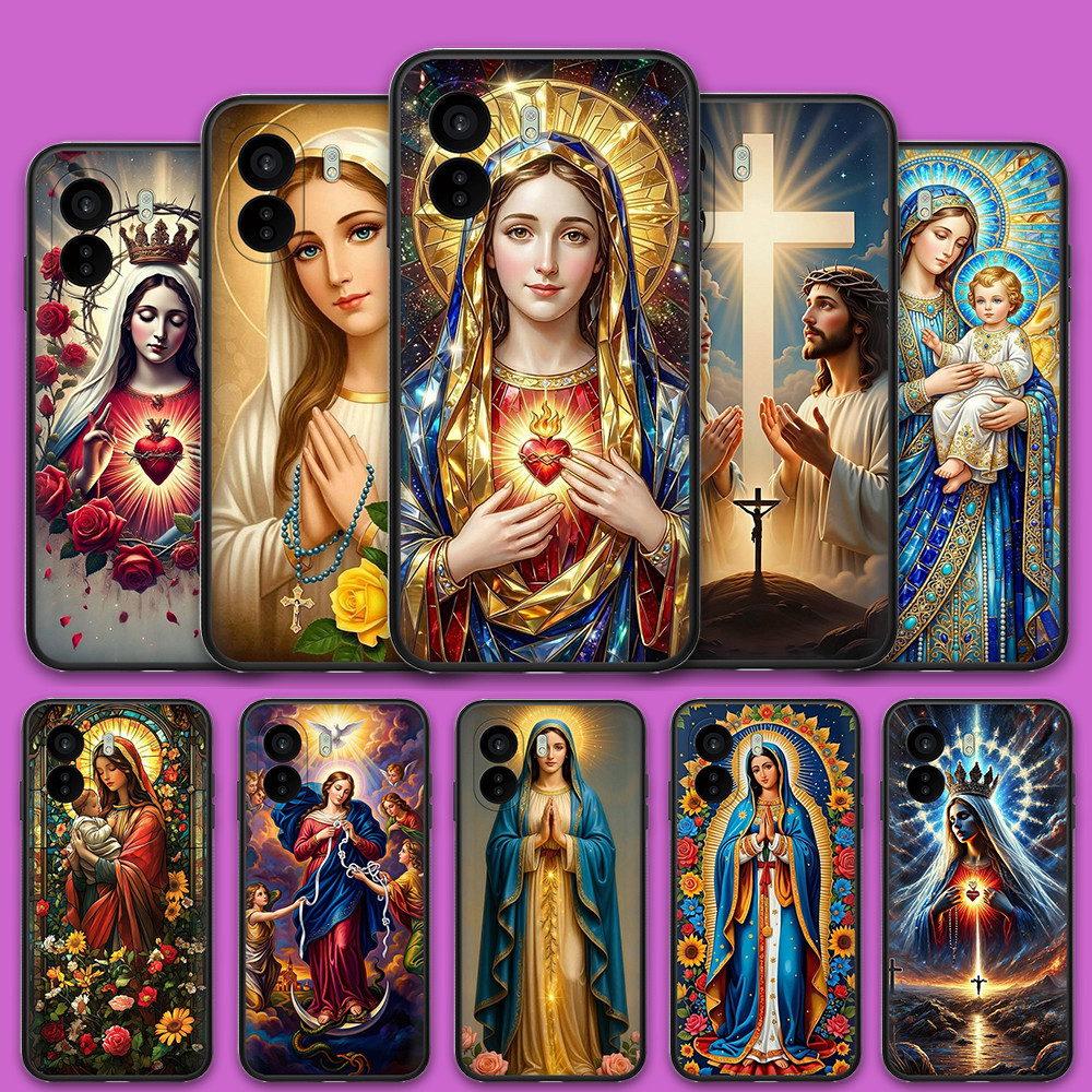Capa De Telefone Para Samsung Galaxy A03 A03Core A01 A02 M02 A02S A03S P228 Nossa senhora Maria Silicone Macio