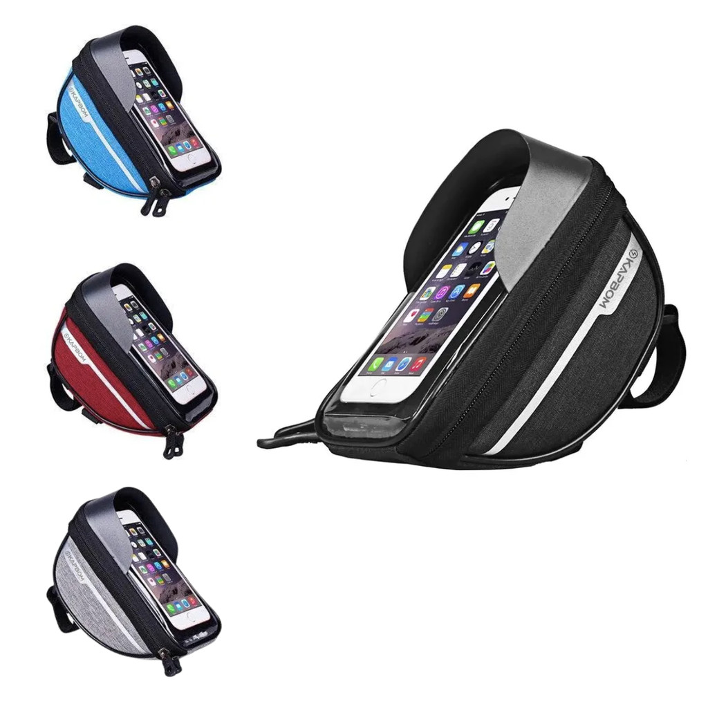 Bolsa Guidão Bicicleta Bike Impermeável Com Suporte Celular 6.5 Polegadas Kapbom VERMELHO