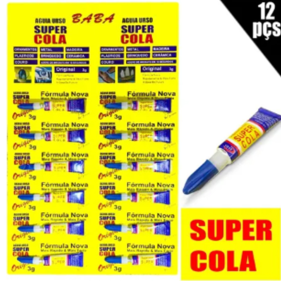 12 super cola super Bond cola tudo 3g