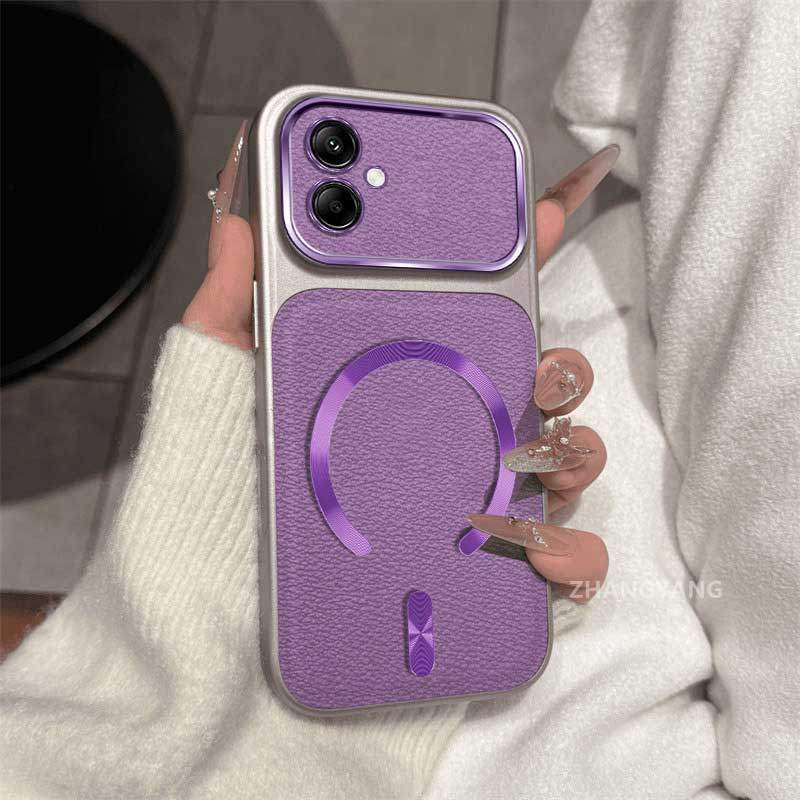 Capa Para Samsung A06 4G A07 A06 5G Novo material De Couro De Janela Grande De Telefone Com Sucção Magnética Cor Estétic